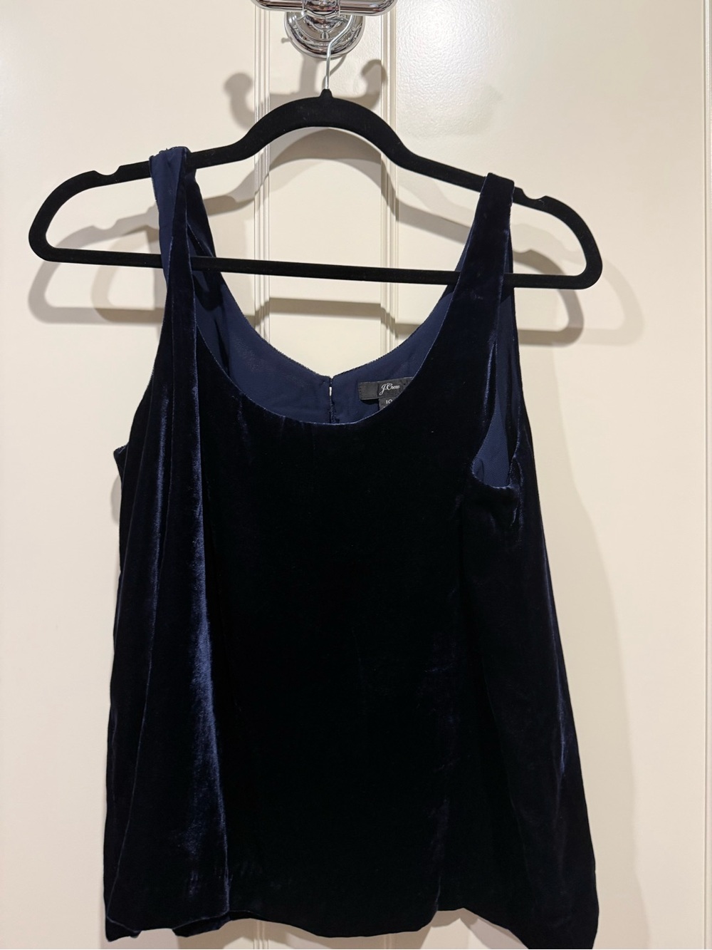 J. Crew Navy Velvet Tank Top